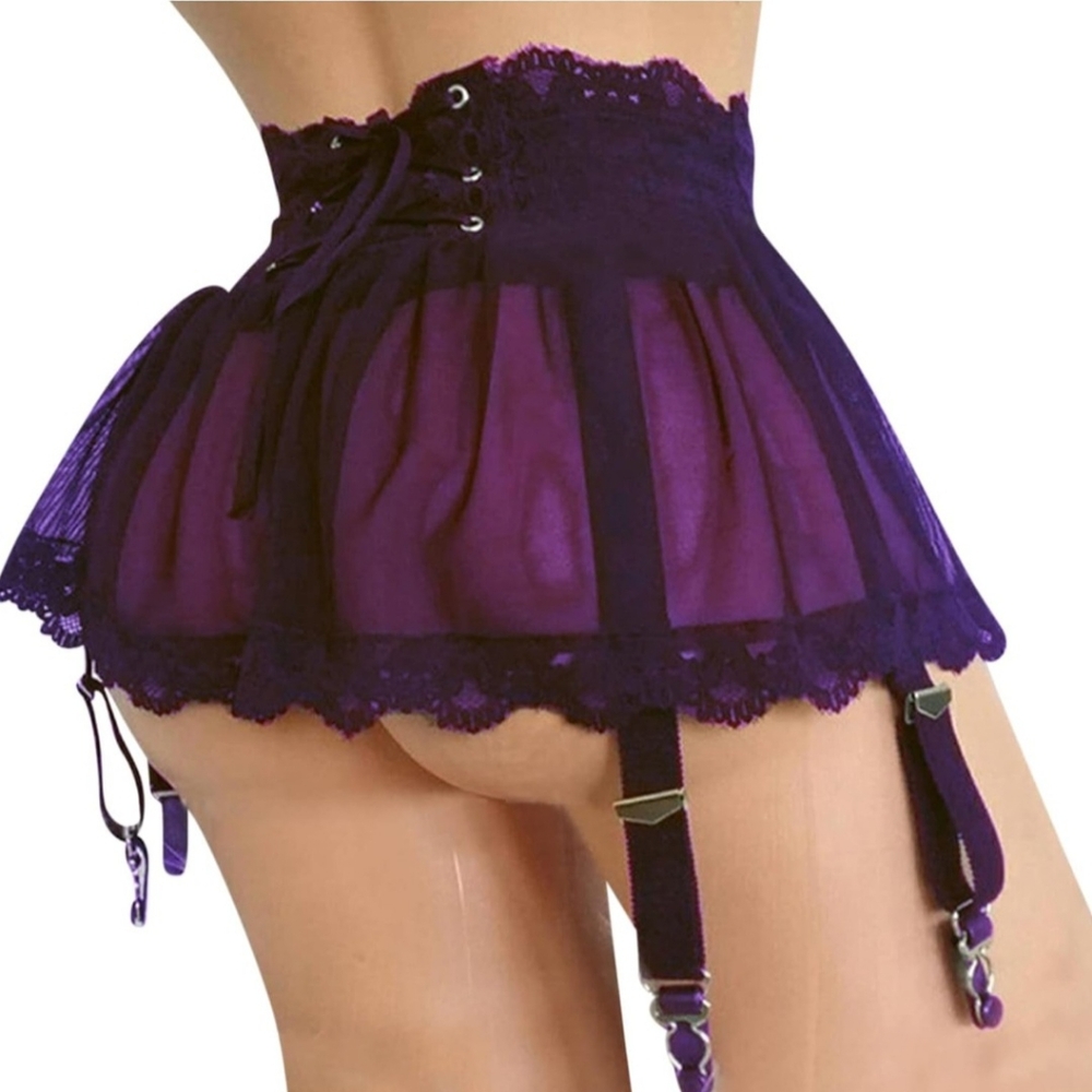 Purple Lace Trim Women's Intimate
